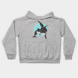 Geometric Orcas Kids Hoodie